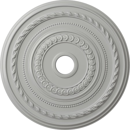 Ekena Millwork Cole Ceiling Medallion (Fits Canopies up to 9 1/8"), 25 3/8"OD x 3 3/8"ID x 1 3/8"P, Frost CM25COFRF